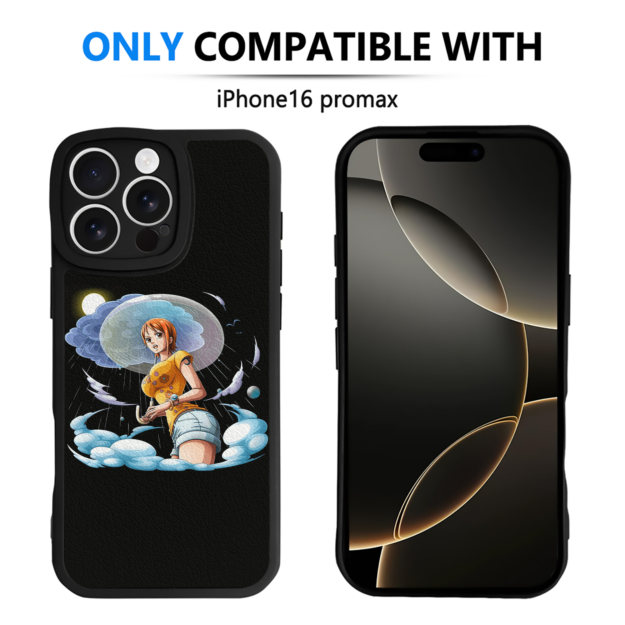 （画像用） ワンピース ナミ ONE PIECE Nami 【iPhone 16シリーズ対応】シリコンスマホケース（レザー調） 材質：シリコン